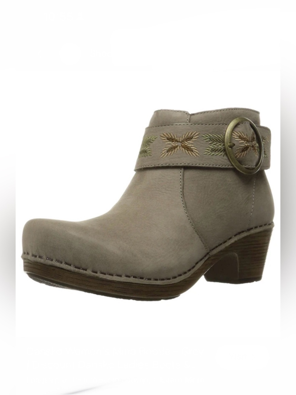 Dansko Women's Mina Bootie Taupe Milled Nubuck Size EU 39